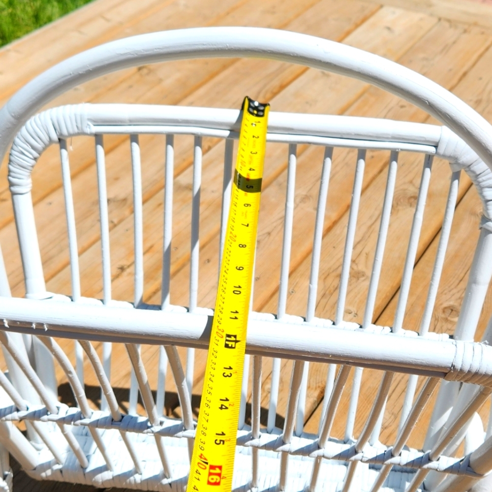 Boho Vintage Wicker Magazine Rack - Picture 10 of 13